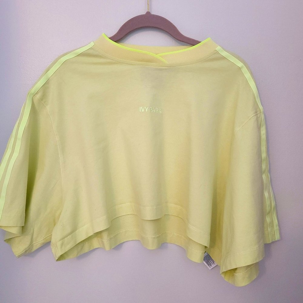 S - IVY PARK x adidas Neon 3 stripe crop